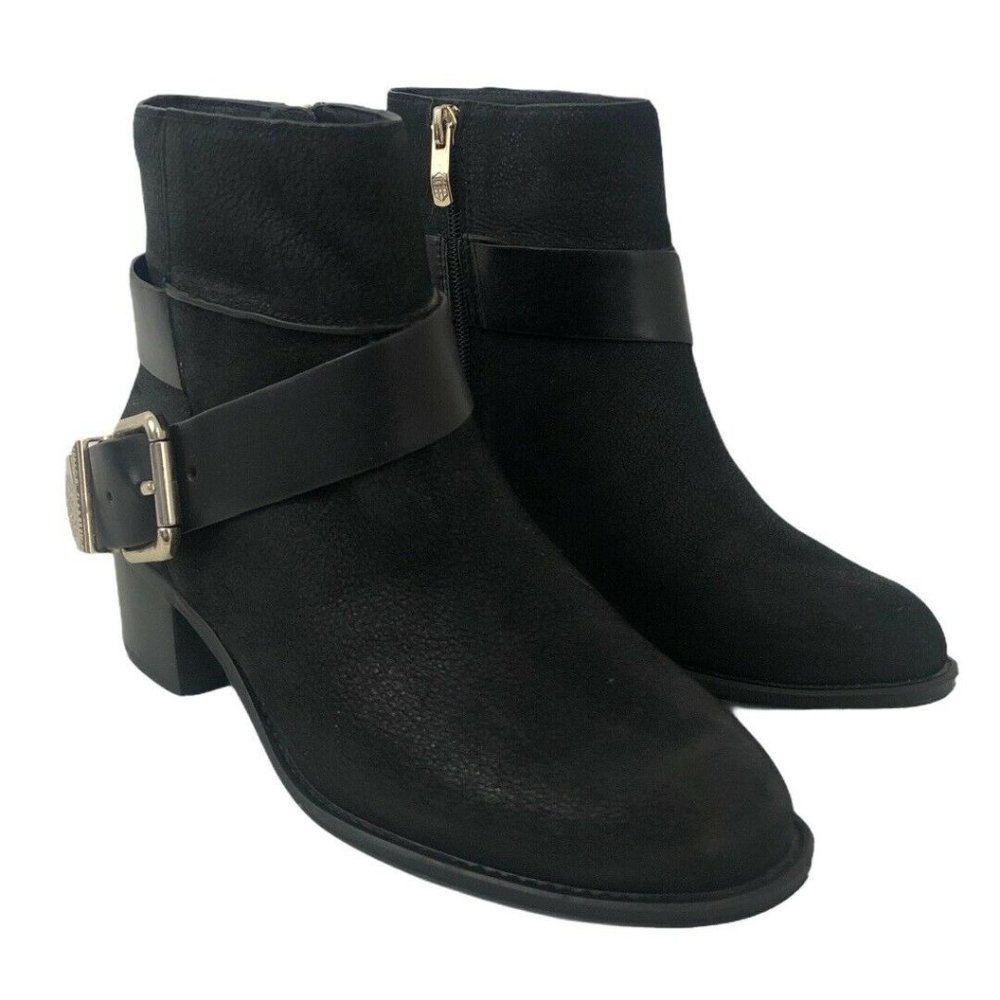 Vince Camuto Size 7 Romeo Black Leather Bootie